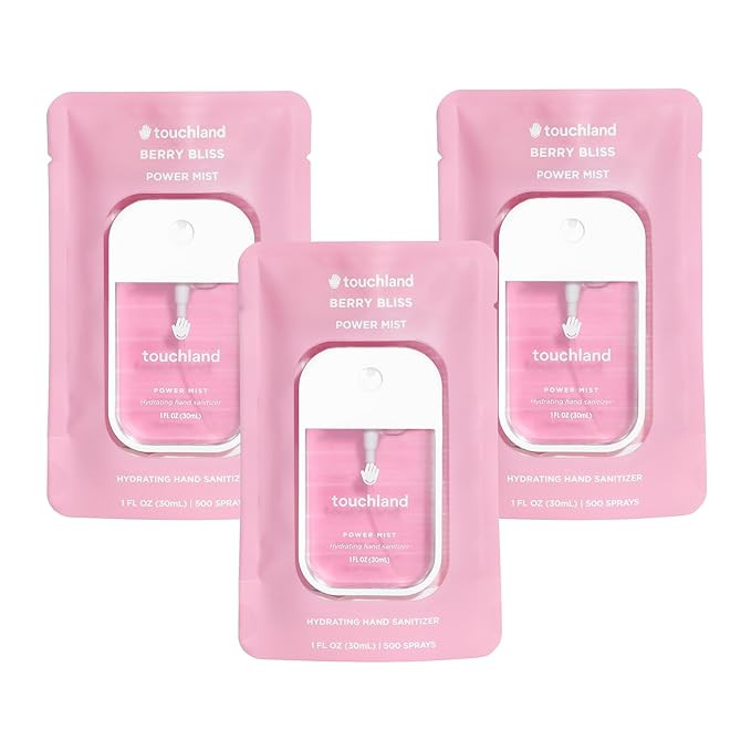 Touchland Hydrating Hand Sanitizer Spray, BERRY BLISS Trio Set, 1 FL. OZ. Travel Size Power Mist ... | Amazon (US)