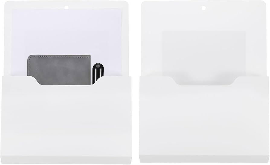 PATIKIL Magnetic File Holder, 2 Pack Magnetic Wall Holder Organizer File Hanging Magnetic Mail Ho... | Amazon (US)
