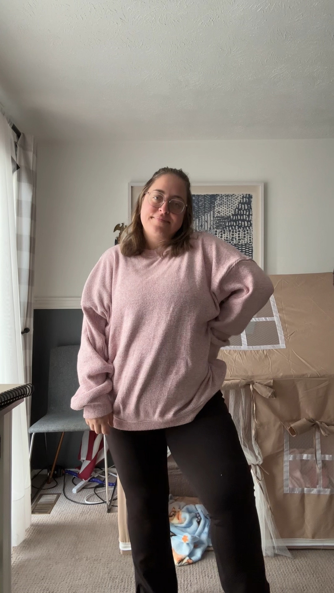 The coziest waffle Med sweater from airy runs oversized. I could’ve sized down. I’m in an XL.

#LTKMidsize #LTKPlusSize #LTKBump