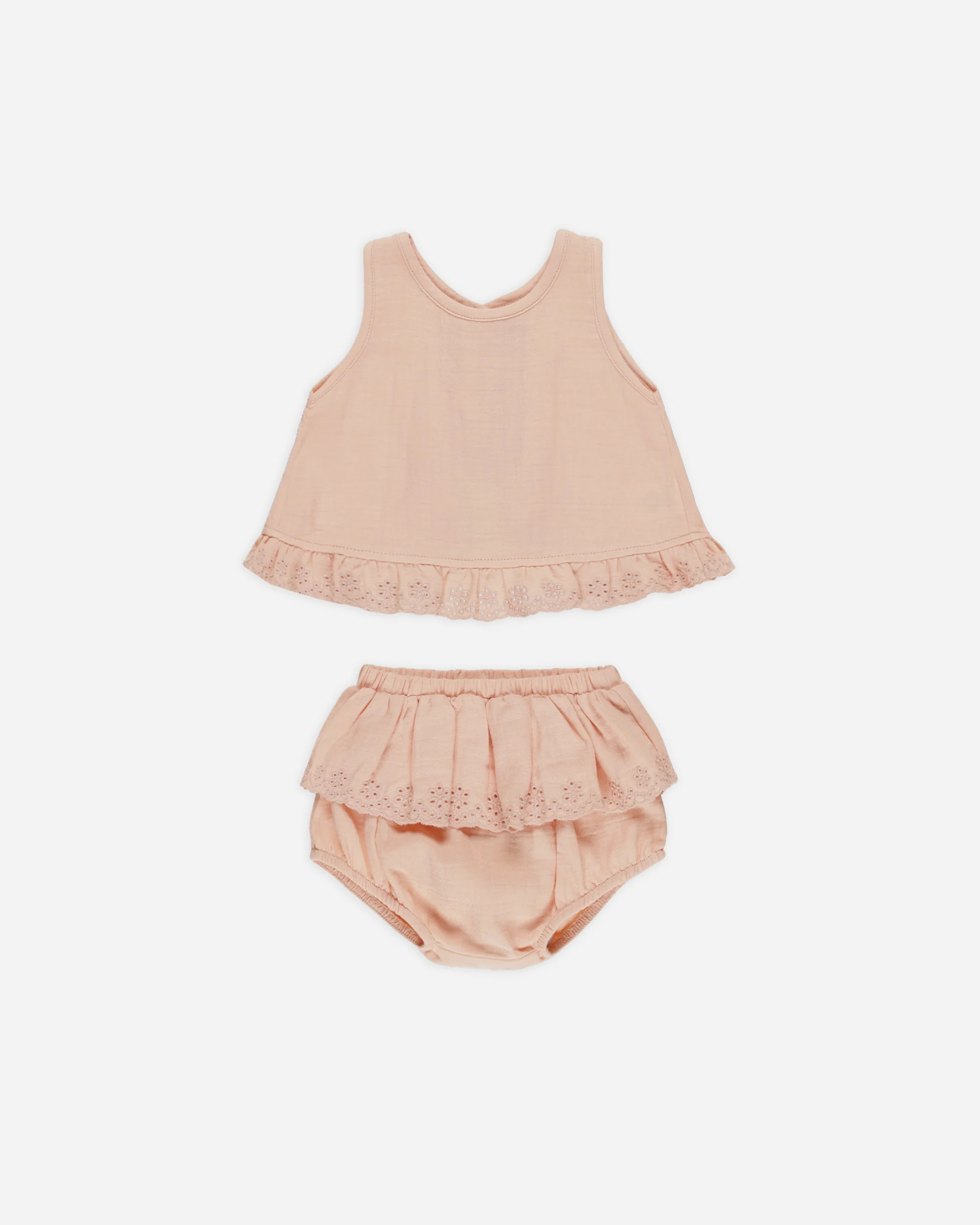 Ruffled Tulip Top + Bloomer Set || Melon | Rylee + Cru