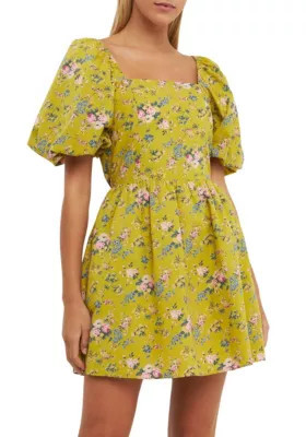 English Factory Women's Floral Back Cutout Mini Dress, Medium | Belk