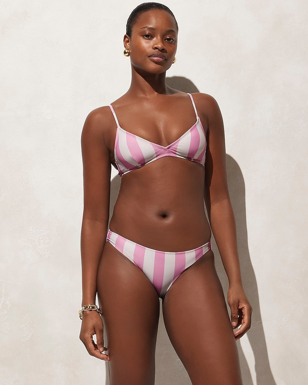 Surf hipster bikini bottom in pink stripe | J. Crew US