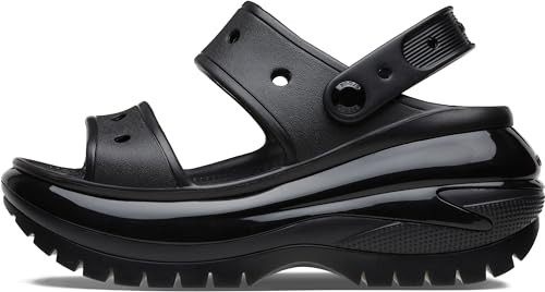 Crocs Unisex-Adult Classic Mega Crush Sandal | Platform Sandals, Black, 12 Men | Amazon (US)
