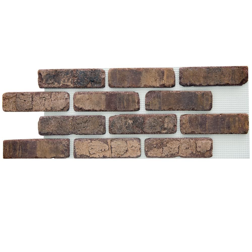 Old Mill Brick Brickwebb Cafe Mocha Thin Brick Sheets - Flats (Box of 5 Sheets) - 28 in. x 10.5 i... | The Home Depot