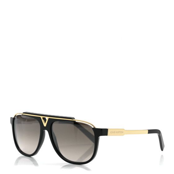 LOUIS VUITTON Acetate Mascot Sunglasses Z0936W Black | FASHIONPHILE (US)