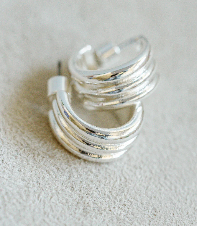 Triple Mini Hoop - Silver | Smith and Co. Jewel Design