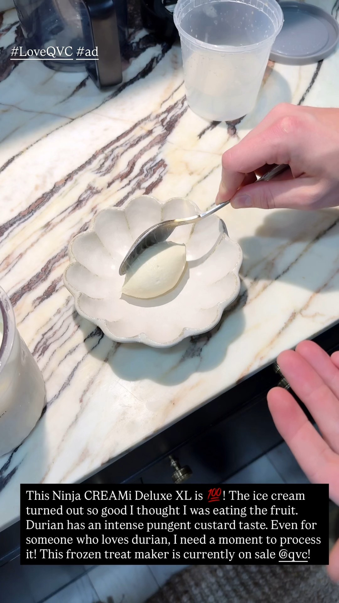  Code GIVE20 for 20% off @qvc!

This Ninja CREAMi Deluxe XL is 💯! The ice cream turned out so good I thought I was eating the fruit.
Durian has an intense pungent custard taste. Even for someone who loves durian, I need a moment to process it! This frozen treat maker is currently on sale @qvc!

#LoveQVC #ad

#LTKHome #LTKHoliday #LTKGiftGuide