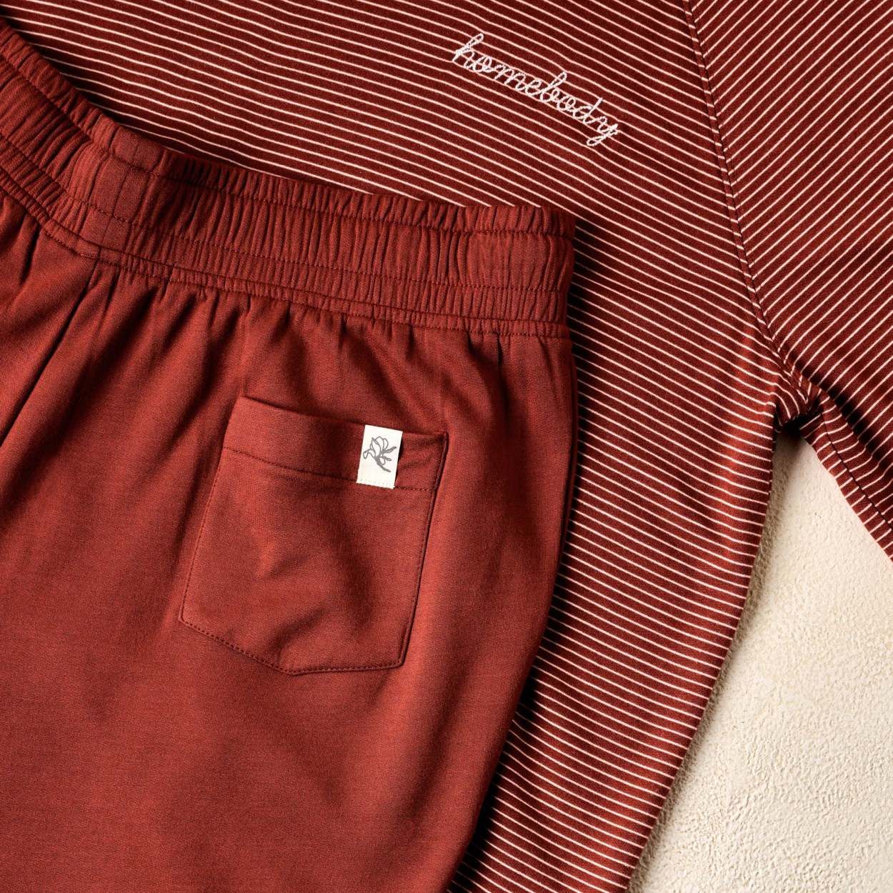 Homebody Russet Stripe Crewneck Loungewear Set | Magnolia
