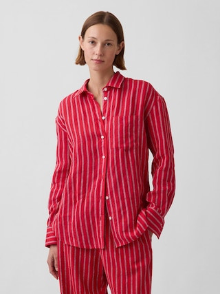 100% Linen Oversized Shirt | Gap (US)