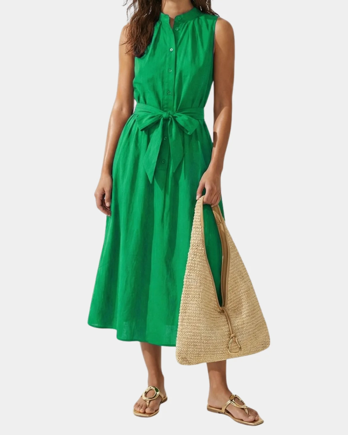 Belted Shirt Dress - Peridot | Shop.app