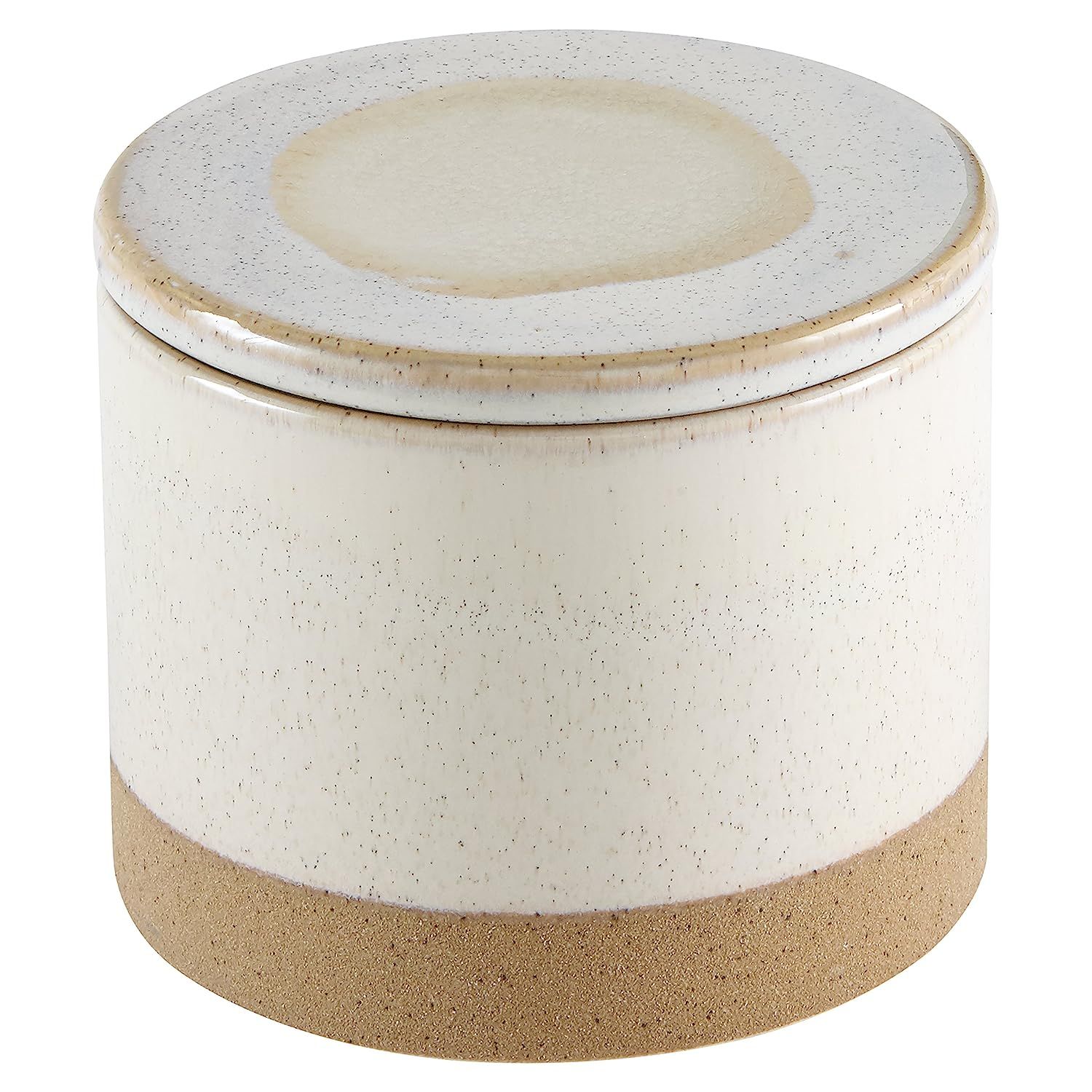 Stone & Beam Organic-Shape Stoneware Round Box, 4.75"H, Sand | Amazon (US)