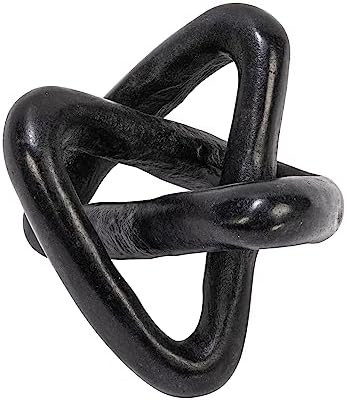 Creative Co-Op Modern Decorative Marble Link Knot, Black | Amazon (US)