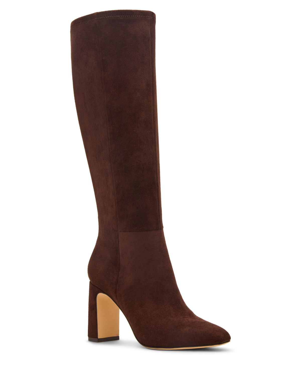 Madden Girl Wisee Wide-Calf Block-Heel Knee-High Dress Boots - Dark Chocolate | Macy's