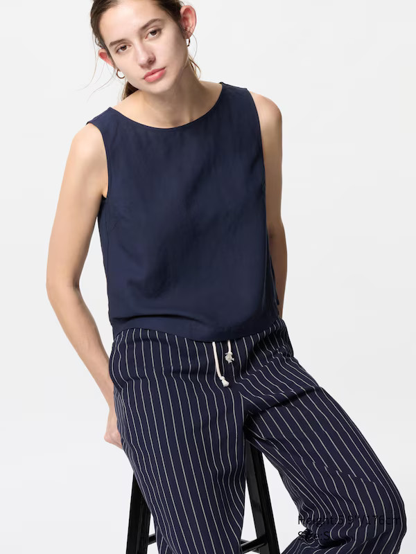 Linen Blend Blouse (Sleeveless) | UNIQLO (UK)
