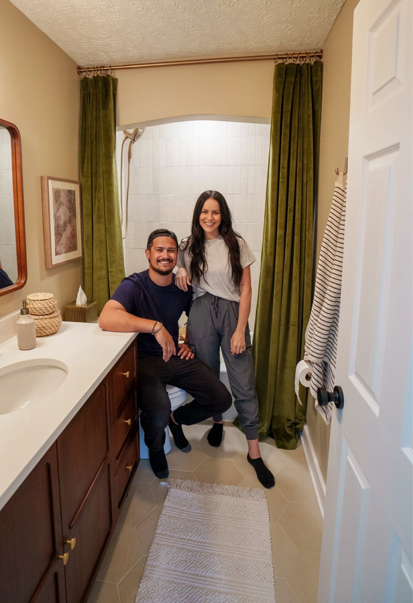 Bathroom renovation at our flip house is complete! It feels like a warm hug 🫶🏼 #bathroomreno #renovation #homerenovation 

#LTKSeasonal #LTKfindsunder100 #LTKhome