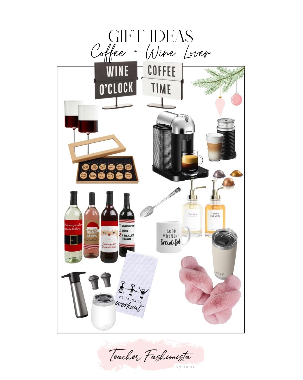 Gift ideas for the wine lover and coffee lover! 


Nespresso, coffee corner, wine girl, wine charms, yeti, kitchen 

#LTKGiftGuide #LTKHome #LTKmorningroutine