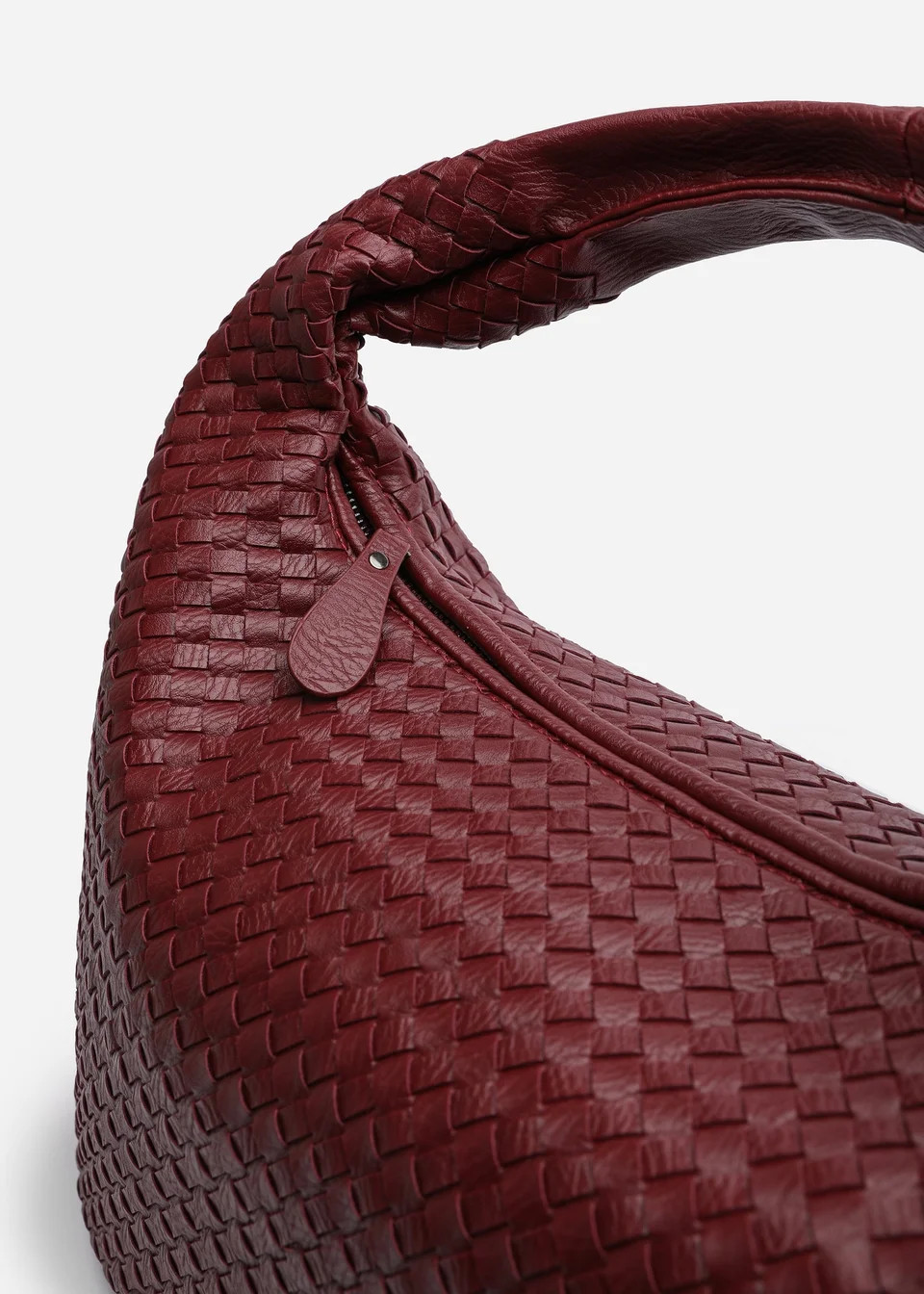 Where's That From Barber Burgundy Woven Faux Leather Shoulder Bag | Matalan (UK)