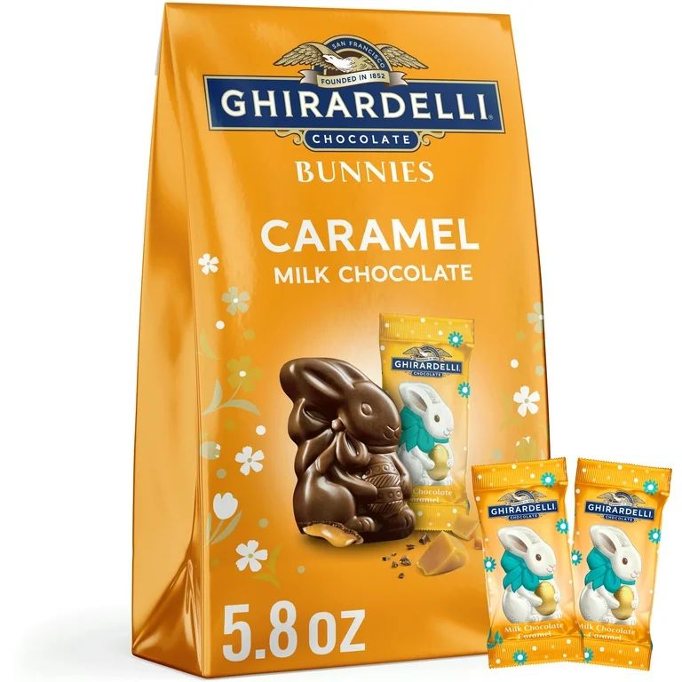 GHIRARDELLI Milk Chocolate Caramel Bunnies for Easter Chocolate Gifts, 5.8 OZ Bag | Walmart (US)