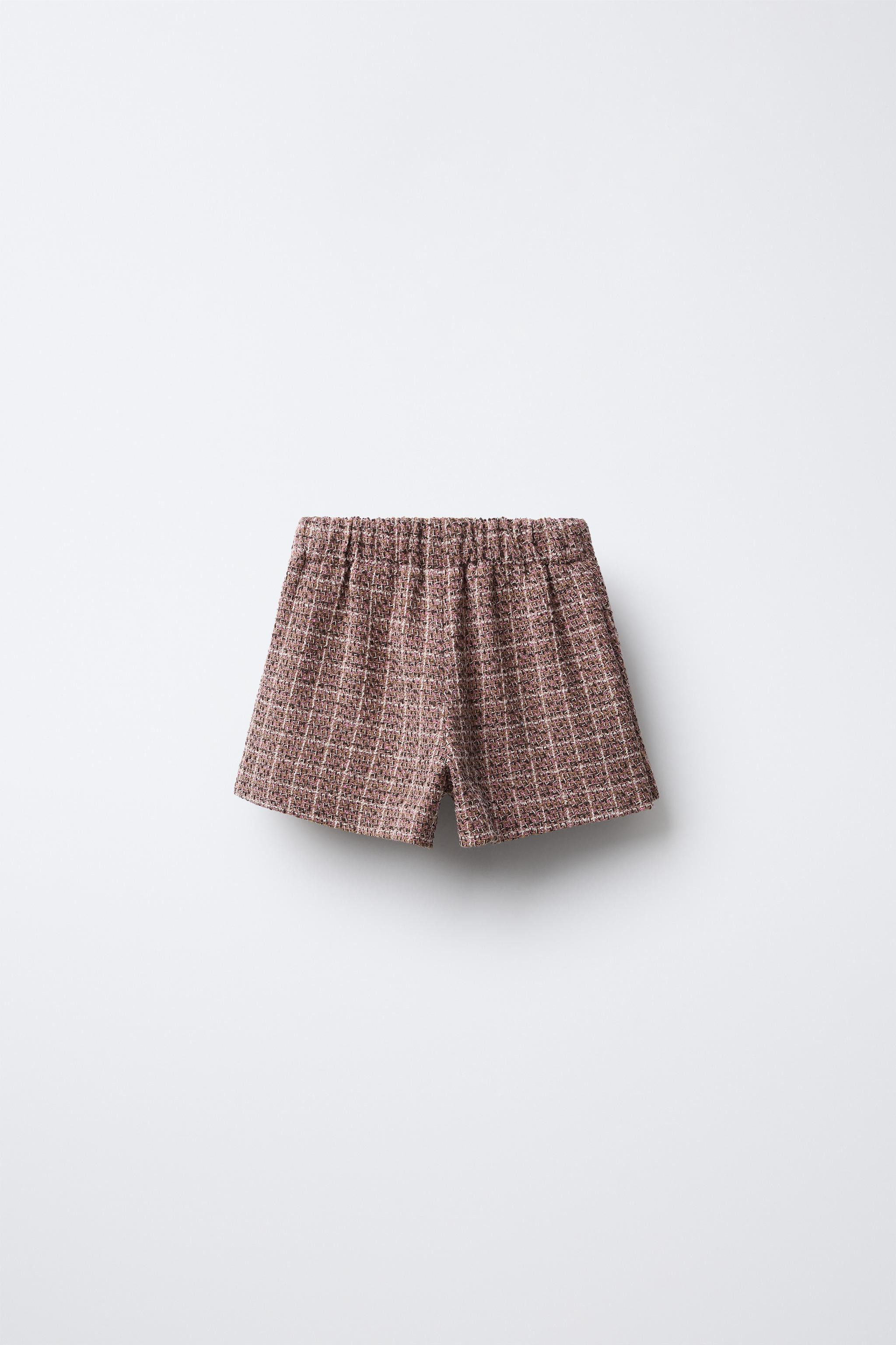 PRINTED BERMUDA SKORT WITH VELVET POCKET | Zara UK