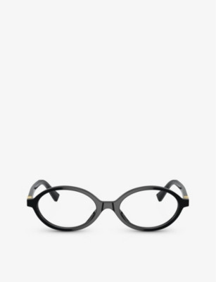 MU 01XV oval-frame acetate eyeglasses | Selfridges