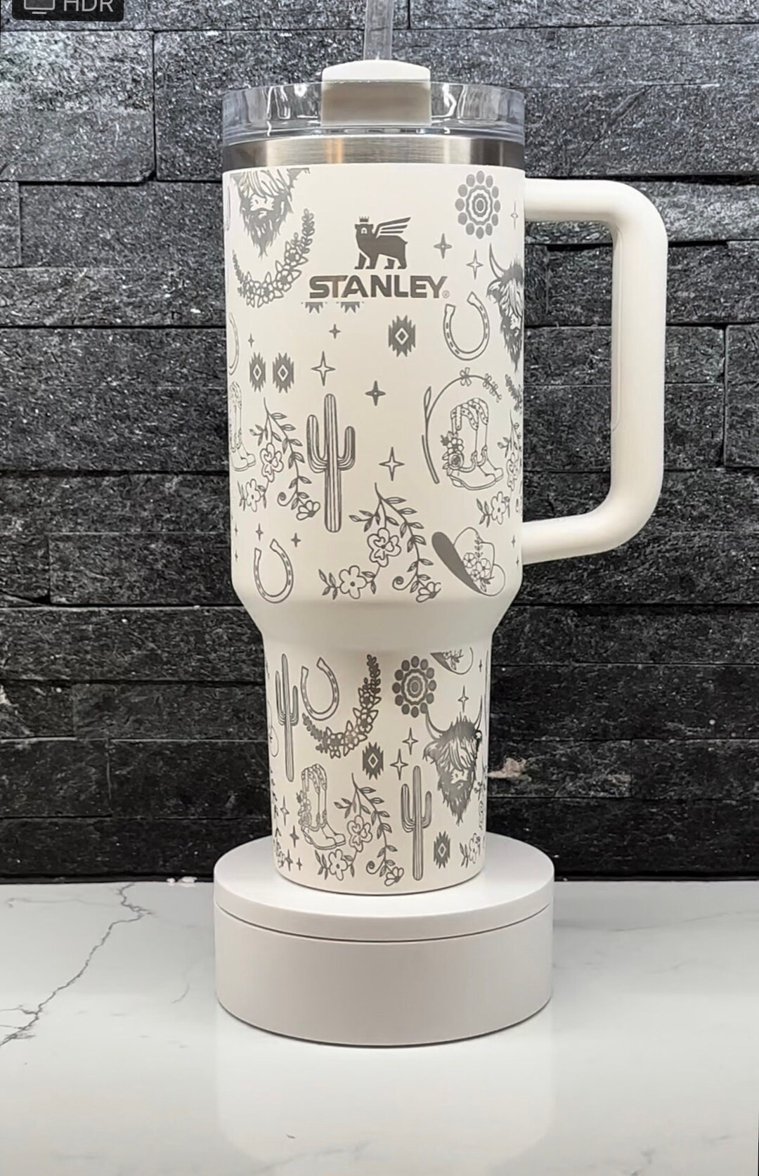 Western Highland Cow Engraved Stanley Quencher 40oz Tumbler Stanley Cup Highland Cow Stanley Cowb... | Etsy (US)