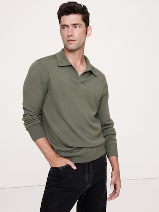 Italian Merino Sweater Polo | Banana Republic (US)