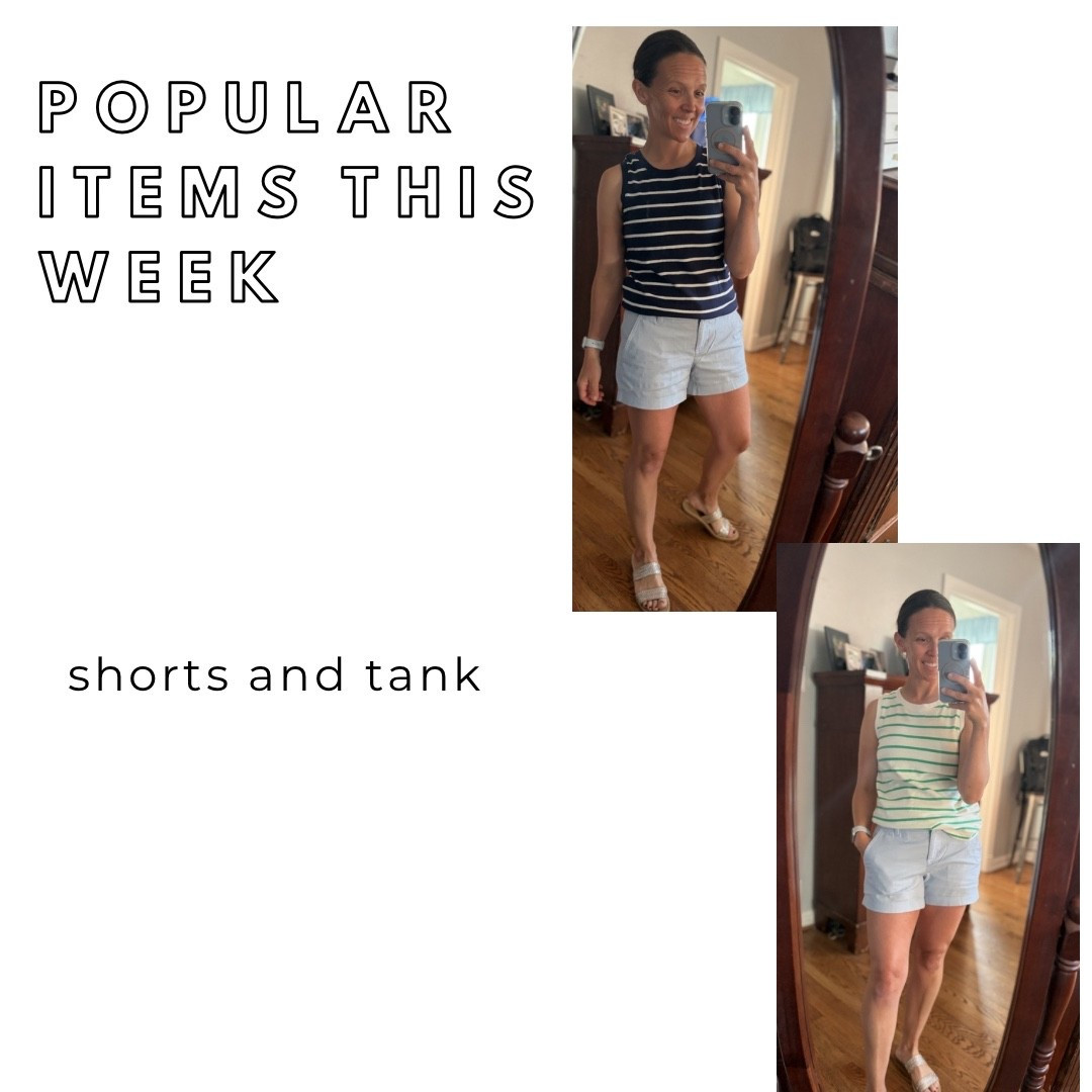 Summer outfit - ON SALE- the length of these 3.5” shorts is great, I also grabbed them in white, and the tops are a bit thicker than a typical tank, which I really like.  


#LTKSaleAlert #vacationoutfit #summer #salefinds #budgetfriendly #tanktop #chinoshorts @jcrew 

#LTKSeasonal #LTKU #LTKOver40