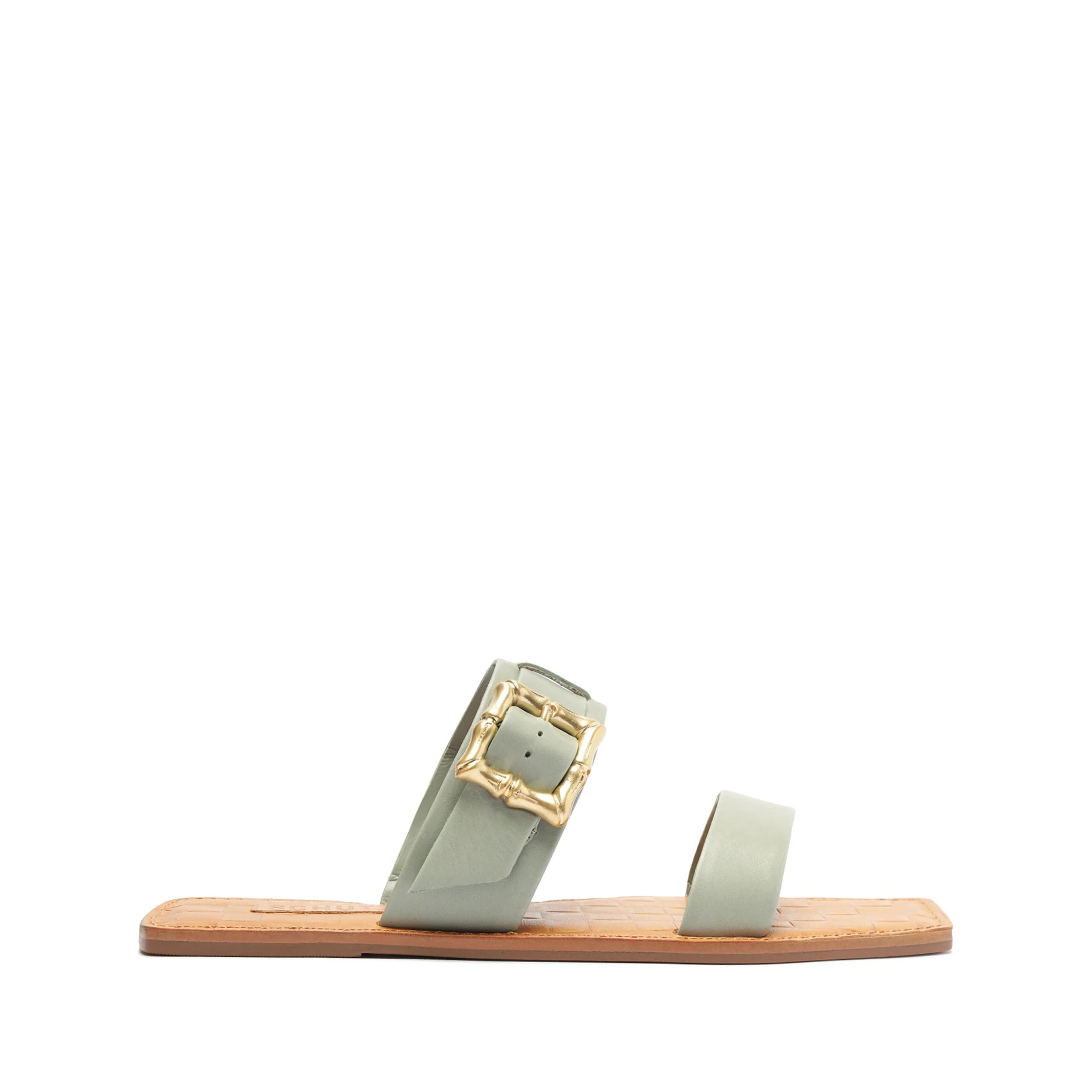 Enola Double Leather Sandal - Enola Slides - Flat Slide Sandals | Schutz (US)