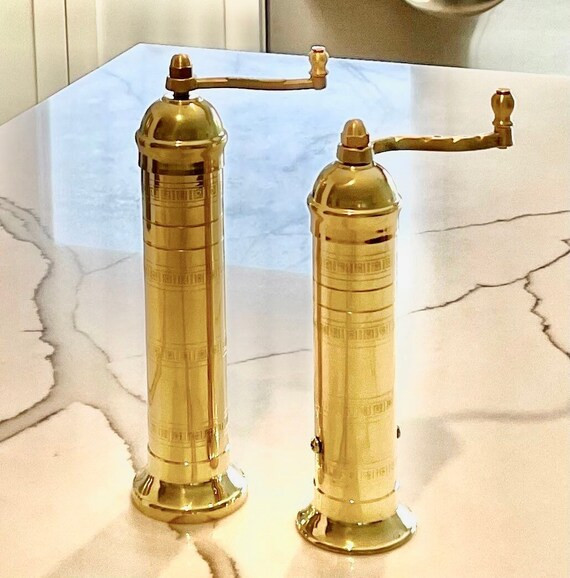 Salt and Pepper Mill Set Brass Salt and Pepper Mills  Salt - Etsy | Etsy (US)