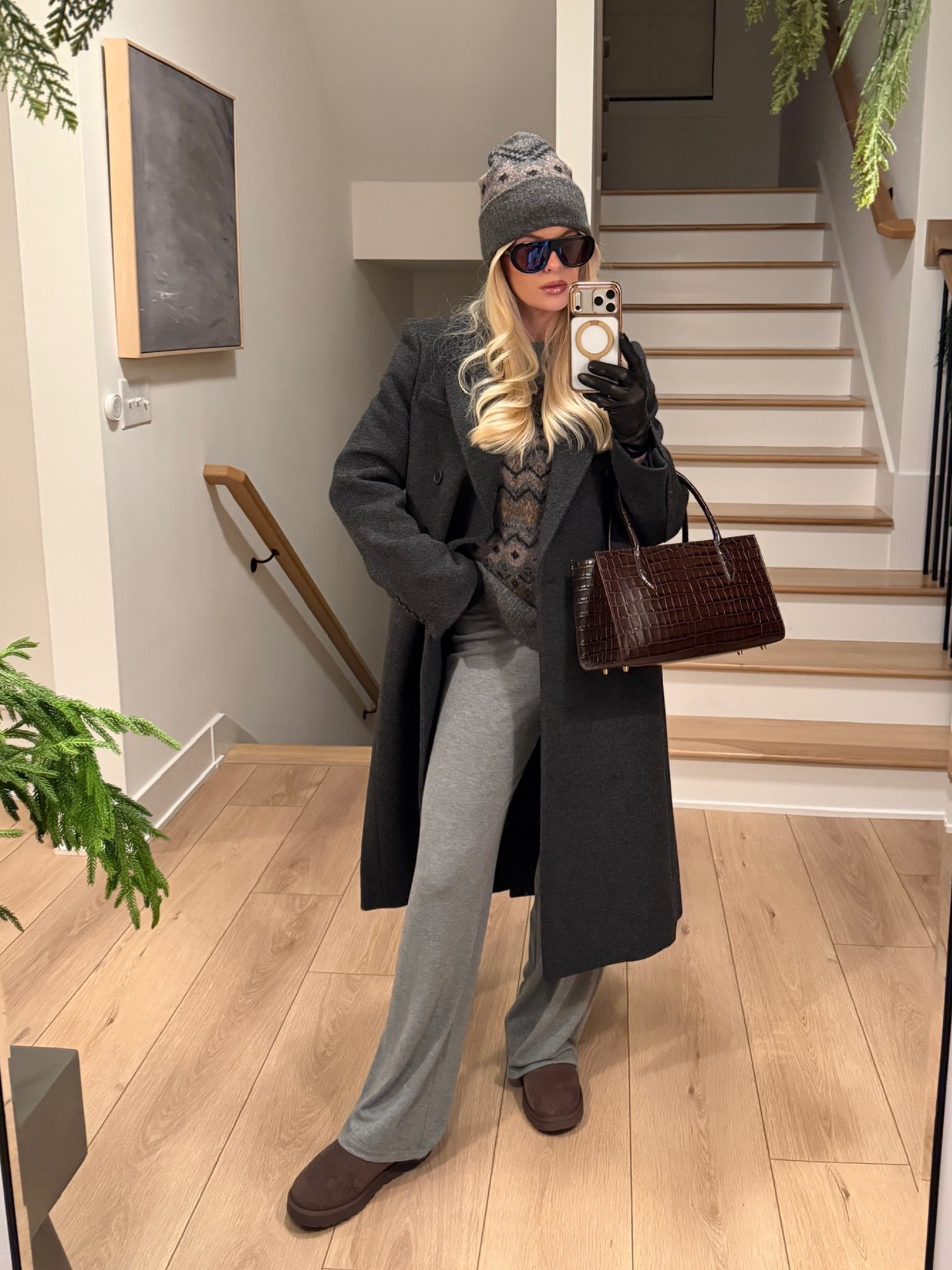 Wearing a medium in sweater (Dark H Grey/ Multi), medium in coat (Heather Charcoal), small in pants (Heather Dark Grey), beanie is color Dark H Grey/ Multi, shoes are tts! #kathleenpost

Holiday comfy chic, Christmas brunch, Christmas morning lounge

#LTKSeasonal #LTKHoliday #LTKootd