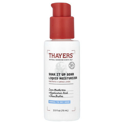 Thayers, Soak It Up 80HR Liquid Moisturizer, Fragrance-Free, 2.5 fl oz (75 ml) | iHerb