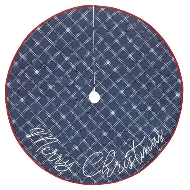 Holiday Time Blue Denim Merry Christmas Tree Skirt, 48" - Walmart.com | Walmart (US)