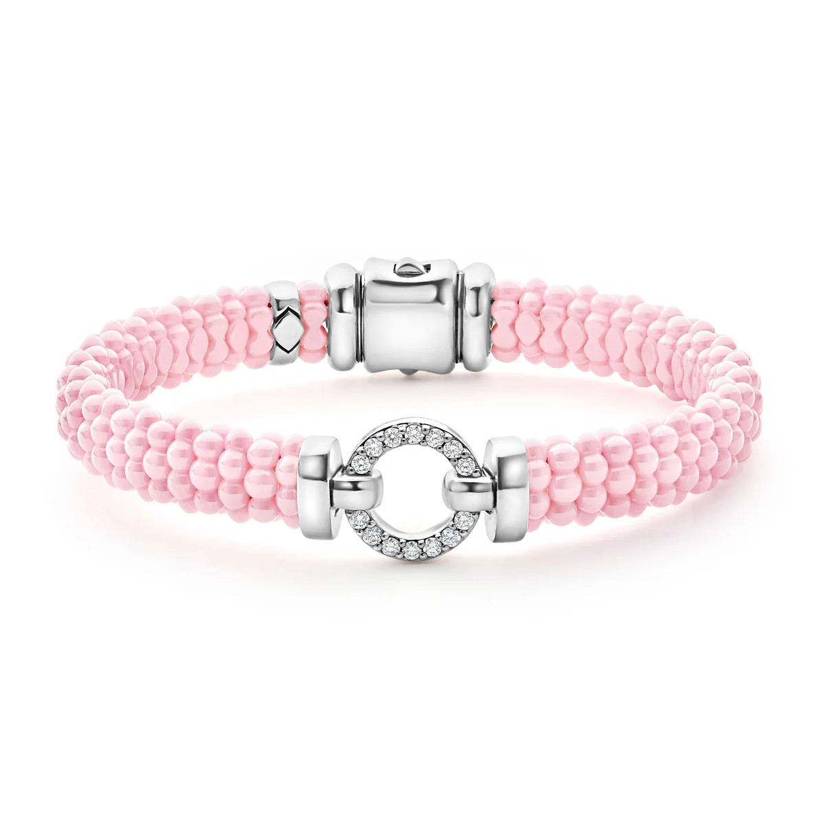 Pink Ceramic Diamond Circle Bracelet | 9mm | LAGOS