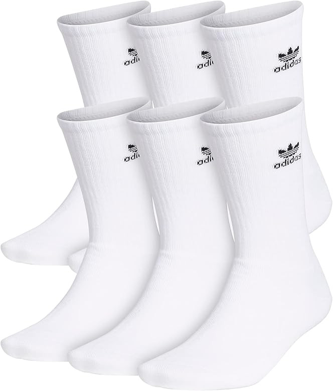 adidas Originals unisex-adult Trefoil Crew Socks (6-pair) | Amazon (US)