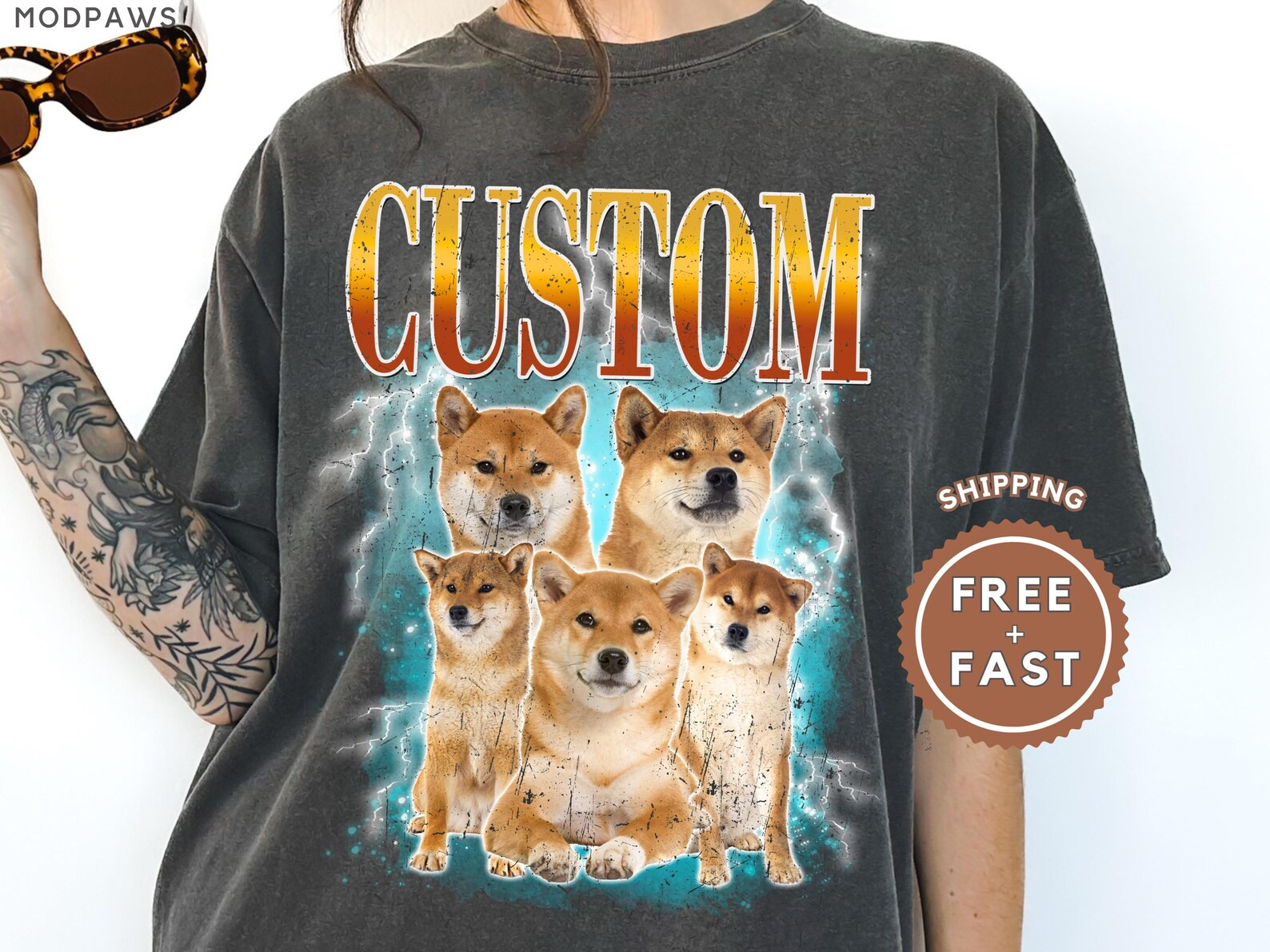 Custom Comfort Colors Vintage Pet Tshirt Pet Photo Name Custom Dog Shirt Personalized Shirt Custo... | Etsy (US)