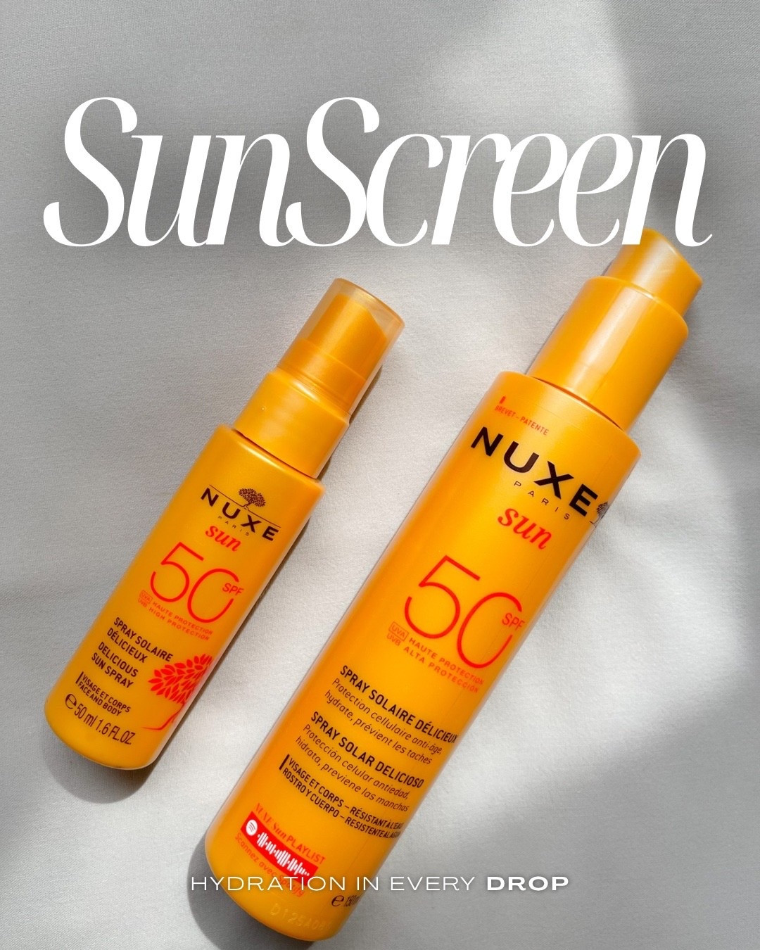 Sunscreen lotion for body that actually hydrates as it protects. 🧴☀️

Nuxe Delicious Sun Spray is a hydrating sunscreen that leaves the skin soft with a subtle glow. Non-sticky and perfect for daily wear. 

#NuxeSunscreen #SunCare #SunProtection #BodyCare #Sunscreenn

#LTKBeauty #LTKselfcare #LTKSeasonal