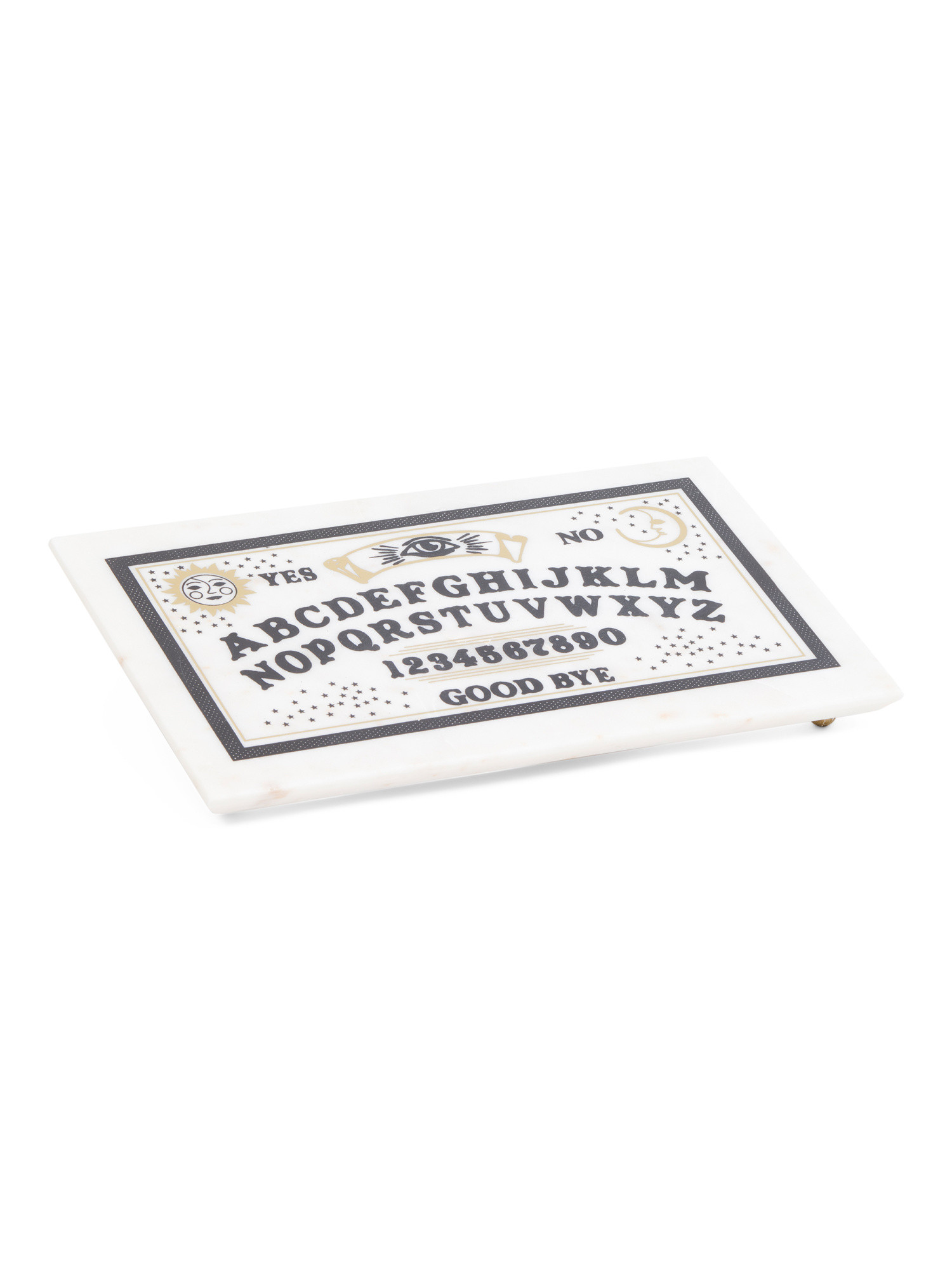 15x9 Marble Rectangular Ouija Board Serving Board With Metal Feet | TJ Maxx