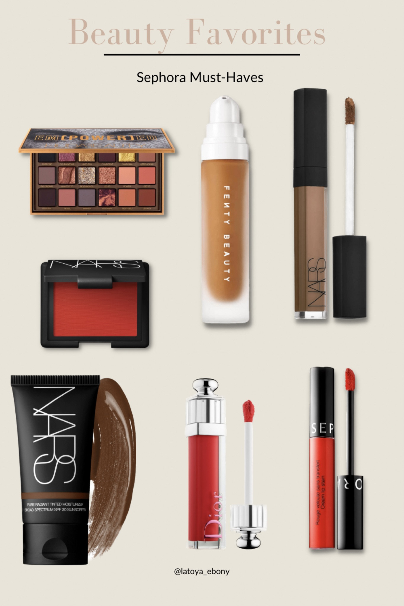 All of my favorite Sephora makeup products to stock up on for the sale. 

#sephora #sephorahaul #wocbeauty #makeupproducts #fenty #nars #dior #hudabeauty #sephoracollection

#LTKbeauty