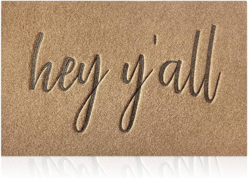 JJUUYOU Welcome Funny Mats for Front Door Hey Y'all Doormat Outdoor Entry Doormat Non Slip Rubber... | Amazon (US)
