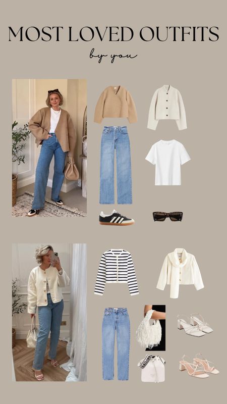 Outfit 1 - I’m wearing w28 (size 10) regular length in the jeans. And this is the best white tee ever! I wear size S 

Outfit 2 - Brunch outfit - blue jeans with heels - jeans dressed up! 90’s high waist Straight leg jeans W28 - reg length Cream jacket Size M


#LTKstyletip #LTKSeasonal #LTKeurope