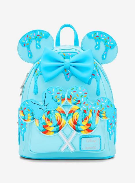 Loungefly Disney Minnie Mouse Lollipop Blue Sprinkle Ears Mini Backpack - BoxLunch Exclusive | BoxLunch