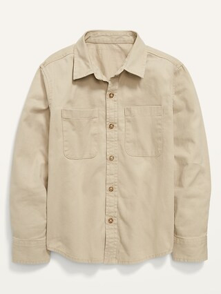 Long-Sleeve Workwear Utility Shirt for Boys | Old Navy (US)
