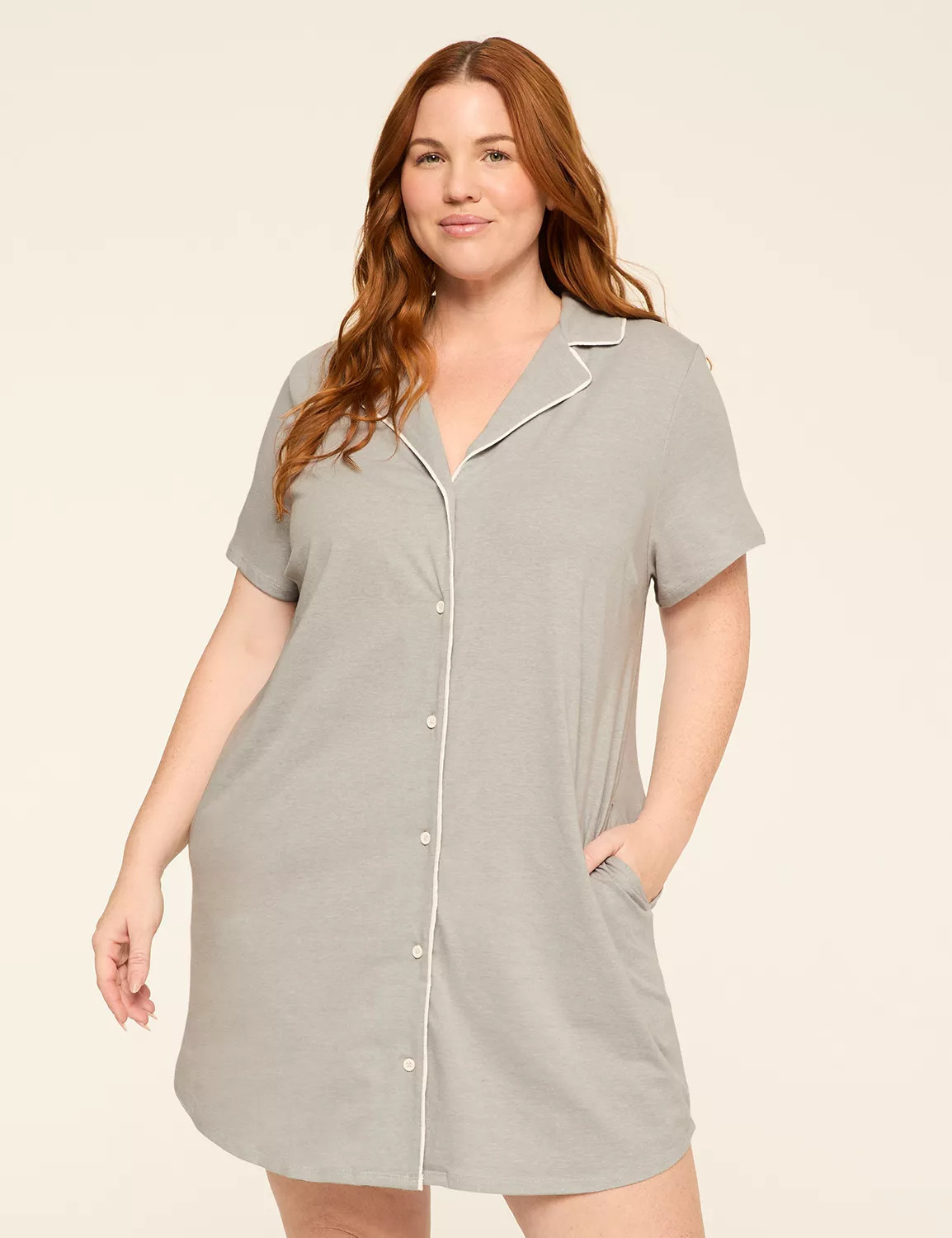 Comfy Cotton Notch-Neck Sleepshirt | Lane Bryant (US)