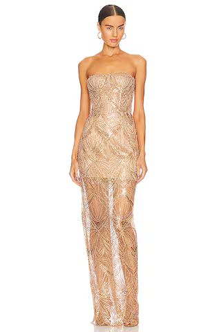 Bronx and Banco Giselle Maxi Dress in Gold from Revolve.com | Revolve Clothing (Global)