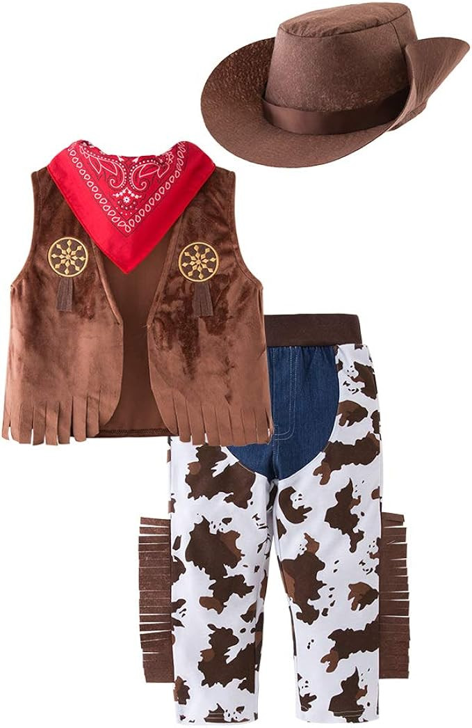 May's Baby Western Cowboy Style Kids Costume Set Cosplay Costume | Amazon (US)