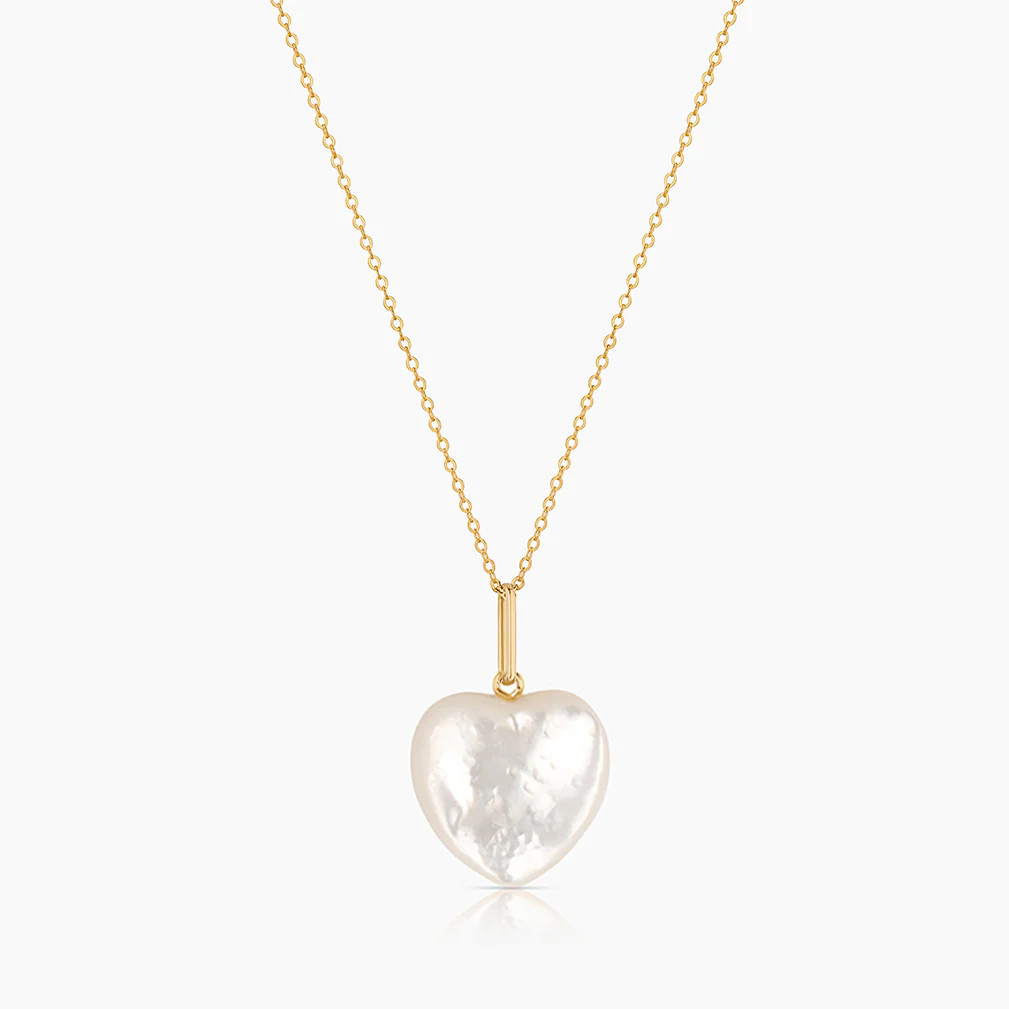 Gemma Mother Of Pearl Heart Necklace | THATCH