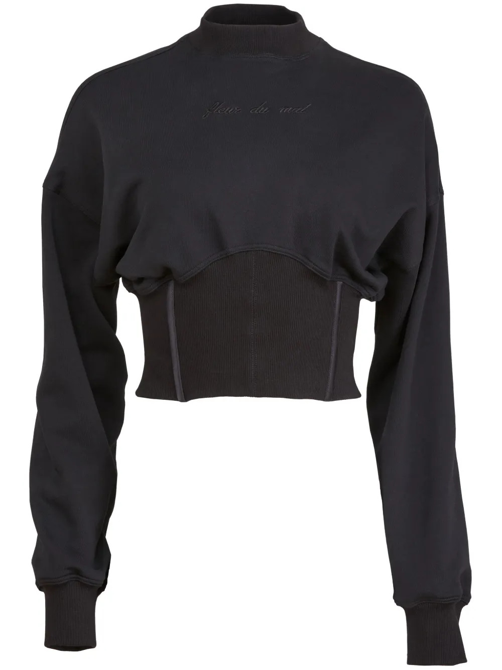 Fleur Du Mal Corset Sweater | Black | FARFETCH | Farfetch Global