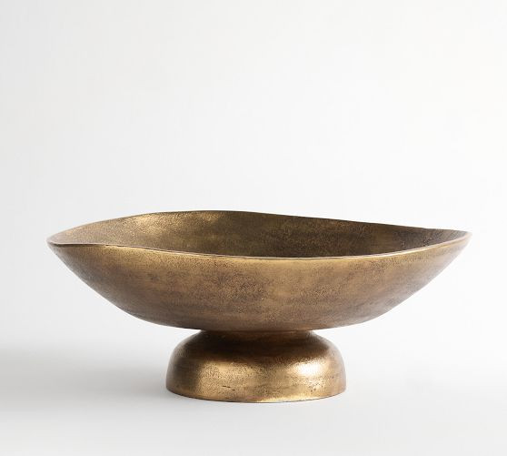 Antique Brass Decorative Footed Bowl | Pottery Barn (US)