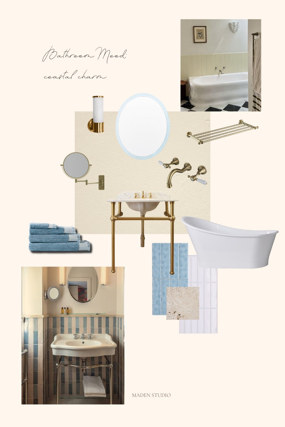 Bathroom Mood; Timeless Tranquility. Finishes selections for a classic timeless space 

#LTKhome #LTKaustralia #LTKstyletip