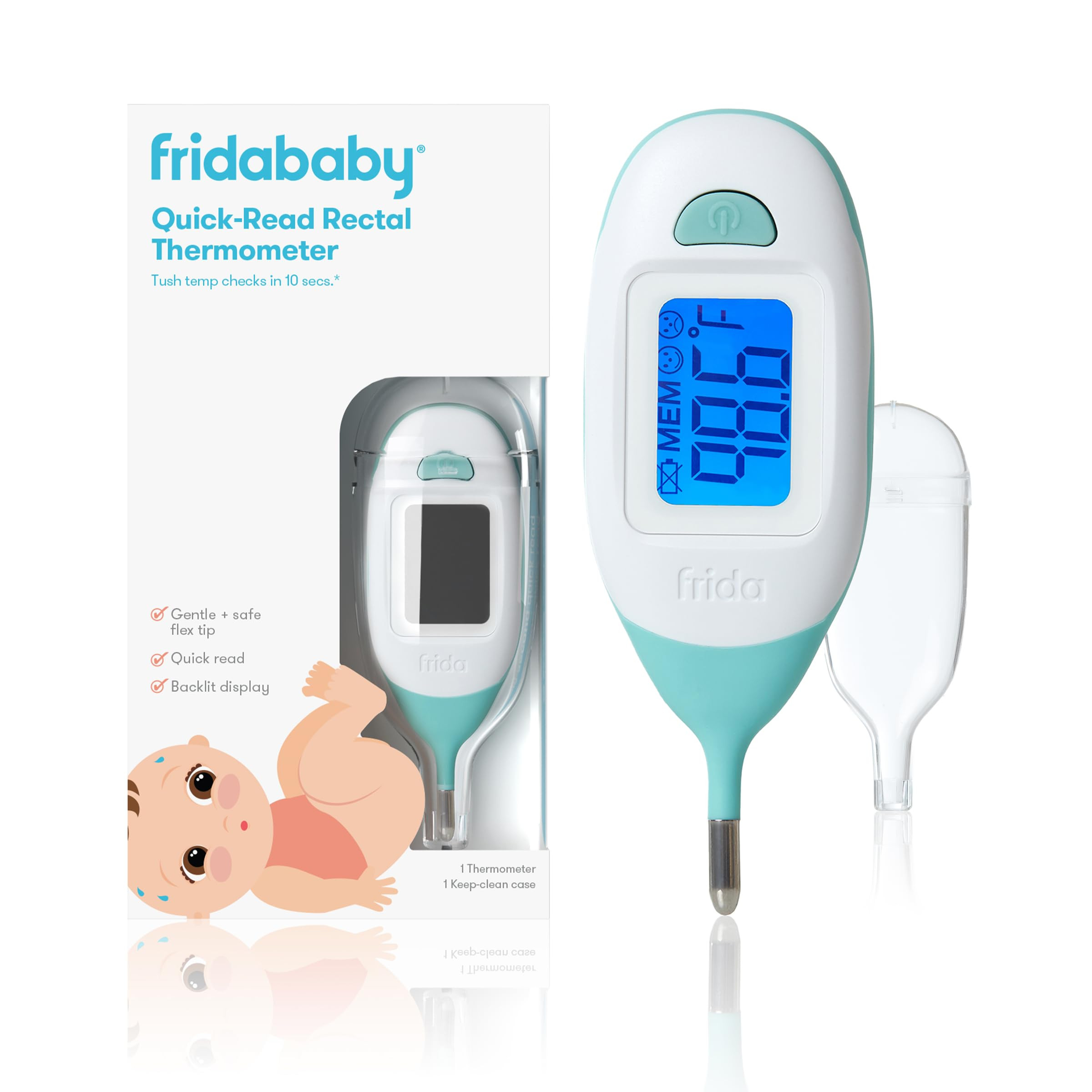Frida Baby Rectal Thermometer for Baby Digital Fever Thermometer for Babies, Newborns & Infants, ... | Amazon (US)